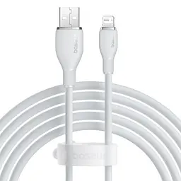 USB кабель Baseus Pudding Series Fast Charging Cable USB to iP 2.4A 2m білий P10355700221-01