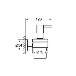 Дозатор для рідкого мила Grohe QuickFix Start 411952430, Чорний матовий - мініатюра 2