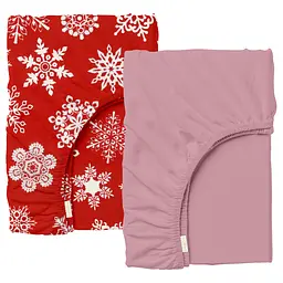 Набір простирадло на резинці 80х160 SNOW RED LILAC COSAS (4822052379707)