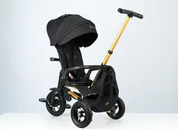 Велосипед складаний триколісний дитячий Qplay Nova Pro з надувними колесами Gold Matt - Black (S800NovaProGoldBlack) - мініатюра 6