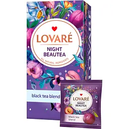 Чай чорний байховий Lovare Night Beautea з ягодами та пелюстками квітів 48 г (24 шт. х 2 г) - мініатюра 3