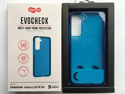 Оригінальний протиударний силіконовий чохол Tech21 Evo Check для Samsung Galaxy S21 FE 5G (6,4 ) Blue - мініатюра 8
