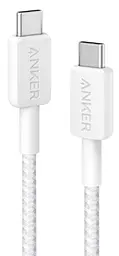 Кабель 322 USB-C to USB-C - 1.8m Nylon White Anker teh0022029 - мініатюра 1