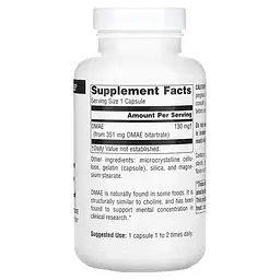 Натуральна добавка Source Naturals DMAE, 200 капсул - мініатюра 2