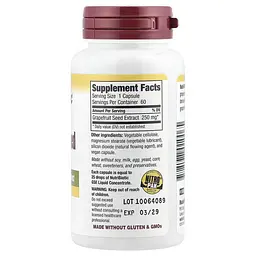 Грейпфрутові кісточки (GSE) Grapefruit Seed Extract (GSE) 250 mg 60 капсул Nutribiotic vit0006088 - мініатюра 2