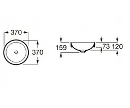 Раковина Roca Inspira Round 37x37 A32752R000, Білий - мініатюра 3