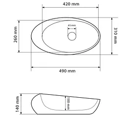 Умивальник VBI Vicenza sand glossy накладний VBI-014803, Мрамор - мініатюра 2