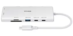 USB-Хаб D-Link USB-С Хаб DUP-A01 10in1 2xHDMI, 1xGE, 2xUSB-C, 1xUSB-A 3.1, 1xUSB-A 3.0, 1xSD, 1xmicroSD, 1xUSB-C PD (DUP-A01)
