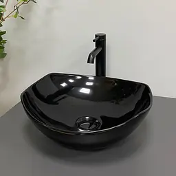 Умивальник VBI Ronta black glossy накладний VBI-017301, Чорний - мініатюра 2