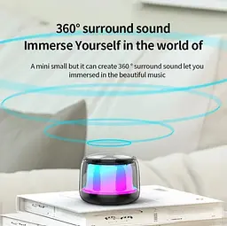 Розсувний міні-динамік Bluetooth 5.0 Світлодіодна лампа MP3 RGB Вбудований мікрофон для гучного зв'язку Слот для TF-карти - мініатюра 2