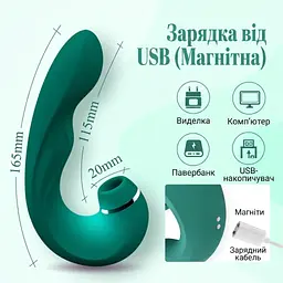 Багатофункціональний силіконовий вібратор 3 в 1 для клітора та точки G з імітацією лизання рожевий 11.5 см - мініатюра 5