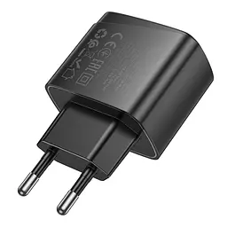 Мережевий зарядний пристрій Hoco CS61A Intelligent balance 1USB/1USB-C PD/QC 30W Black (35804_3605219) - мініатюра 7