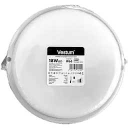Світлодіодний світильник ЖКГ Vestum LED S 18W коло 6500K 220V Vestum 1-VS-7112