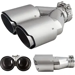 Насадка на подвійний глушник Vitol 241 x 2-89 x 64 мм Матовий Хром (НГ-1209B)