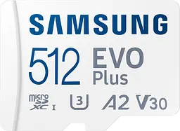 Карта пам'яті Samsung microSDXC Evo Plus 512GB UHS-I U3 V30 A2 + SD Adapter [MB-MC512KA] [84530] - мініатюра 3