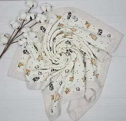 Плед дитячий мусліновий 90х90 a.l.babybox Лісова мелодія