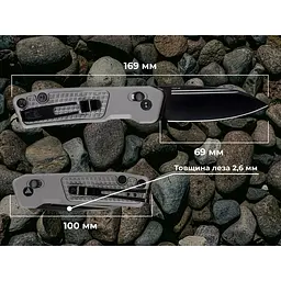 Ніж складаний кишеньковий SRM Scout 7229-AK (6.9 см) 14C28N / алюміній сірий - мініатюра 12