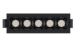 Світильник точковий врізний KLOODI KD-POINT 5X2 10W 4K BK - мініатюра 4