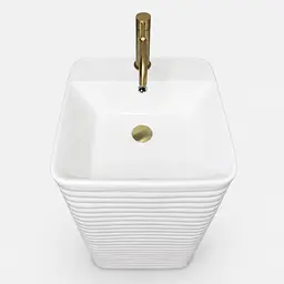 Умивальник VBI Marconia підлоговий 41x41 см white VBI-019034 - мініатюра 2