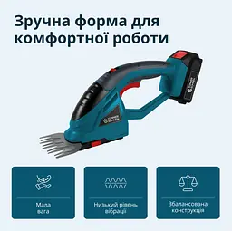 Акумуляторні ножиці для трави та живоплоту 2 в 1 Konner&Sohnen KS SHT-20V - мініатюра 6
