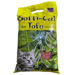 Наповнювач для котячого туалету Soffi-Cat Tofu Лаванда соєвий 2.6 кг (6 л) 