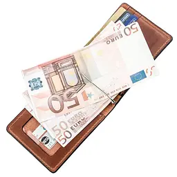 Шкіряний чоловічий затискач для грошей GRANDE PELLE 12х8х1 см acs0027515 - мініатюра 5