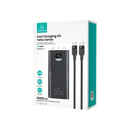 Зовнішній акумулятор Usams PB68 (US-CD185) 30000 mAh 65W з дисплеєм - мініатюра 6