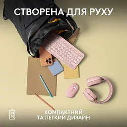 Миша комп'ютерна Logitech Pebble Mouse 2 M350 Tonal Rose (910-007014) - мініатюра 8