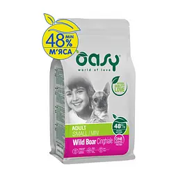 Сухий корм для собак OASY One Animal Protein ADULT Small/Mini з диким кабаном 800 г (8053017348414)