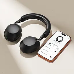 Бездротові накладні навушники ACEFAST H14 hybrid ANC wireless headset Black (6974316286264) - мініатюра 7