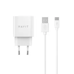Зарядний пристрій HAVIT HV-ST113 USB з кабелем Type-C HAVIT (27338-000) - мініатюра 2