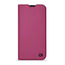 Чехол-книжка для Motorola G55 5G, OneFold Case, бордовый, из экокожи (PU) и TPU, с магнитом, с подставкой и отделением для карт, трансформируется в подставку, противоударный, защита всего корпуса, ArmorStandart (ARM81235)