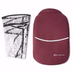 Прогулянкова коляска Kinderkraft Indy Burgundy - мініатюра 9