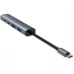 USB-Хаб Proove Type-C-Хаб Arc Link 5 in 1 (2*USB + 3*Type-C) silver (HBAL00222024) - миниатюра 3