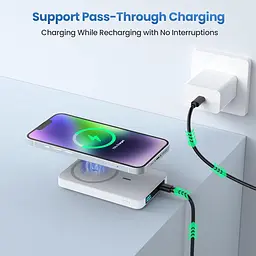 Магнітний павербанк HETP 10800 mAh, PD 20W, бездротова зарядка для iPhone 16/15/14/13 - мініатюра 4