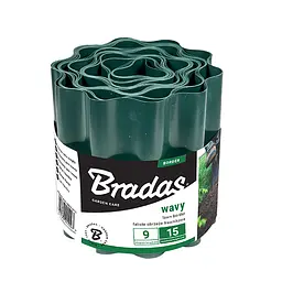 Бордюр хвилястий газонний Bradas 9 м х 10 см зелений OBFG 0910