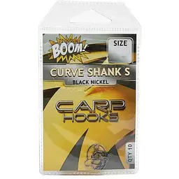 Гачок для мирної риби BOOM Curve Shank S №6 (10 шт/уп) (Black Nickel)