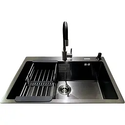 Комплект мийка + змішувач Romzha Arta U-650S Max BL (C) - мініатюра 2