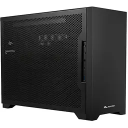 Корпус ALmordor Sharky 170I ITX Black, без БЖ, Mini Tower SFF, для Mini ITX, 1xUSB 3.0, 1xType-C, макс. CPU - 70 мм / VGA - 330 мм / PSU - 160 мм, райзер для вертикальної установки GPU, алюмінієвий (ALS170IBK)