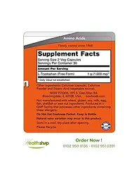 Триптофан Now Foods L-Tryptophan 500 мг 60 капс - мініатюра 2