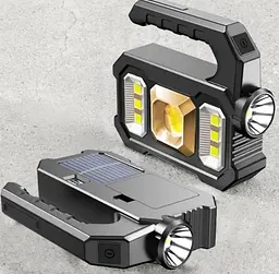 Ліхтар переносний акумуляторний Kejia KJ-208 повербанк сонячна панель робота від батарейок - мініатюра 4