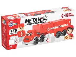 Конструктор металевий Фура Нова пошта, ТехноК (1416), 135 дет. - мініатюра 2