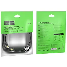 Дата кабель Hoco US07 Level Pro copper gigabit ethernet (1m) Black - мініатюра 5