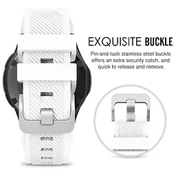 Силіконовий ремінець Primo для годинника Samsung Gear S3 Classic SM-R770/Frontier RM-760 White - мініатюра 4