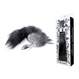 Анальна пробка з хвостом Boss Fox TAIL Black XXL, 9х4 см, чорний