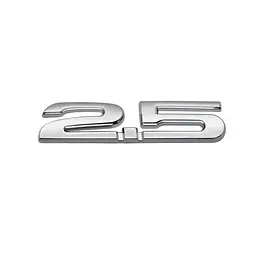 Емблема напис 2.5 для для Mazda хром 80х20 мм метал (на скотчі)