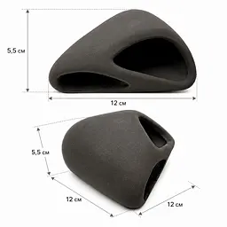 Декорація Hobby Wave Cave 1 dark 12×12×5,5 см - керамічне укриття для риб і креветок в акваріумі (41654)