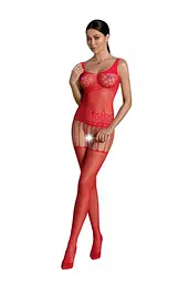 Ажурный бодистокинг Passion Eco BS001, S-L (красный)