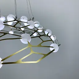Підвісна LED люстра Sunnysky у золотому корпусі Line.F TG 01D60 - мініатюра 3