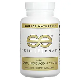 Здоров'я шкіри з DMAE + Альфа-ліпоєвою кислотою, Skin Eternal, 120 таблеток Source Naturals vit0002816